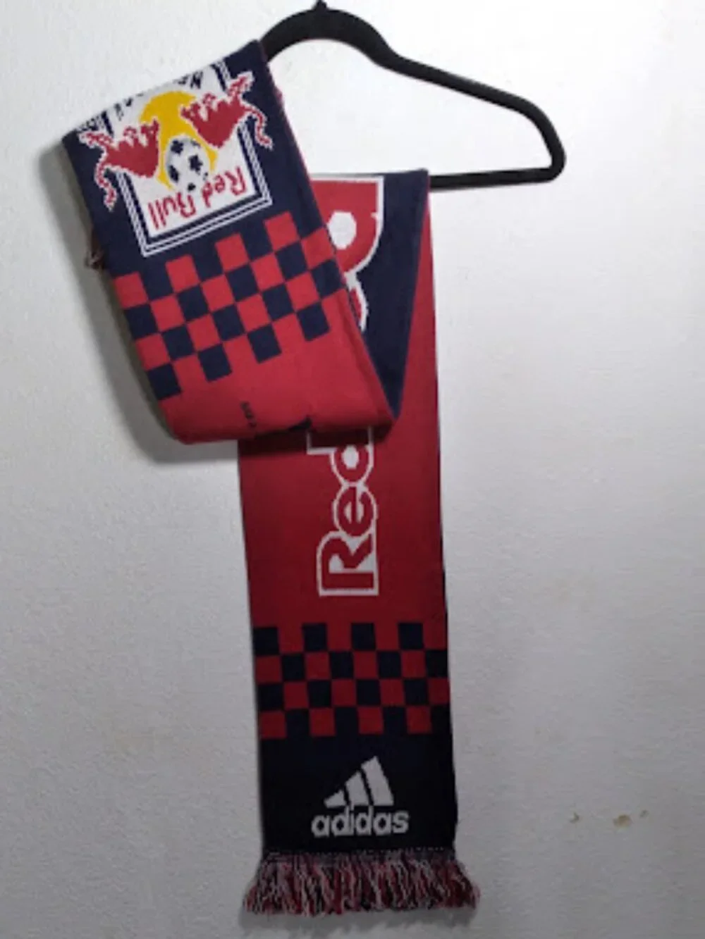 NWOT Adidas New York Red Bulls Fan Scarf | Soccer Supporters Scarf | Fringe Ends
